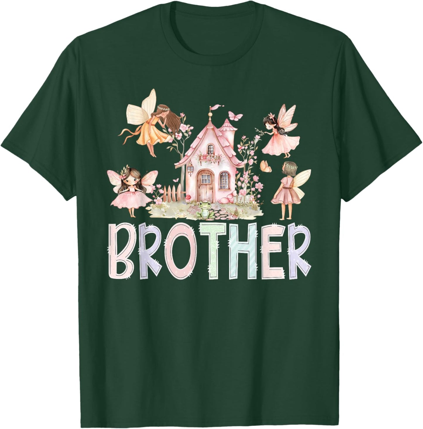 Fairy Brother Magical Floral Birthday Girl Fairytale T-Shirt - T-Shirt | Forest