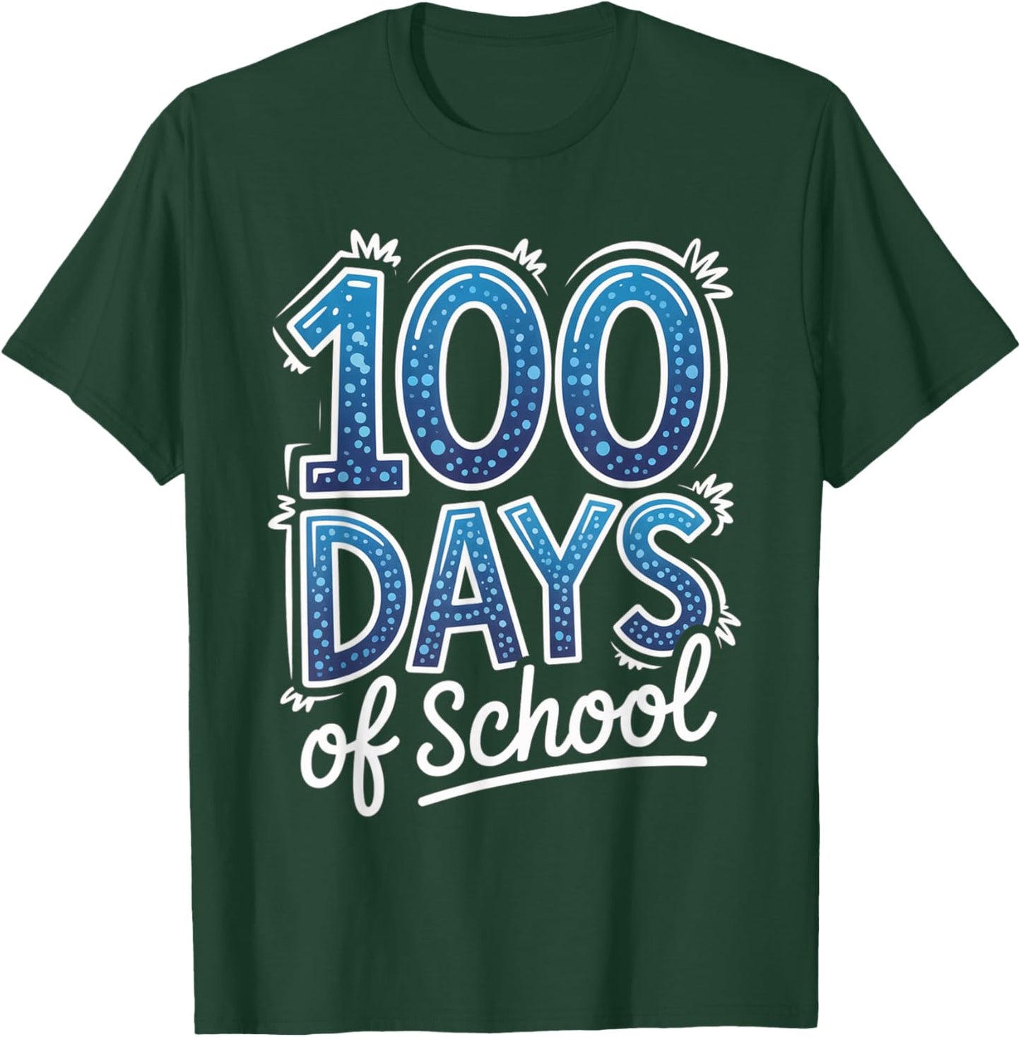 100 Days of School Funny Boys Kids 100th Day T-Shirt - T-Shirt | Forest