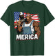 Bigfoot Merica Rock American Flag Patriotic 4th of July T-Shirt - T-Shirt | Forest