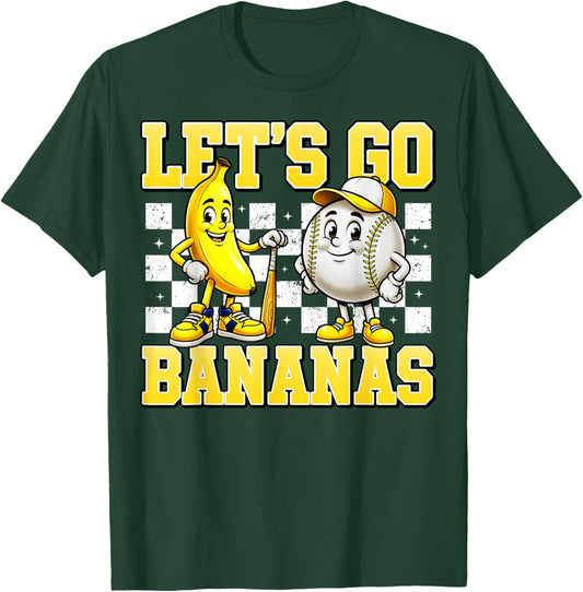 Lets Go Banana Women Youth Kids Toddler Boys Girls T-Shirt - T-Shirt | Forest