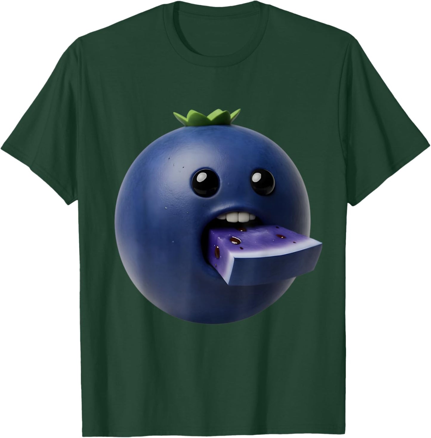 Niche Fruits Funny Blueberry Meme Brainrot Surreal T-Shirt - T-Shirt | Forest