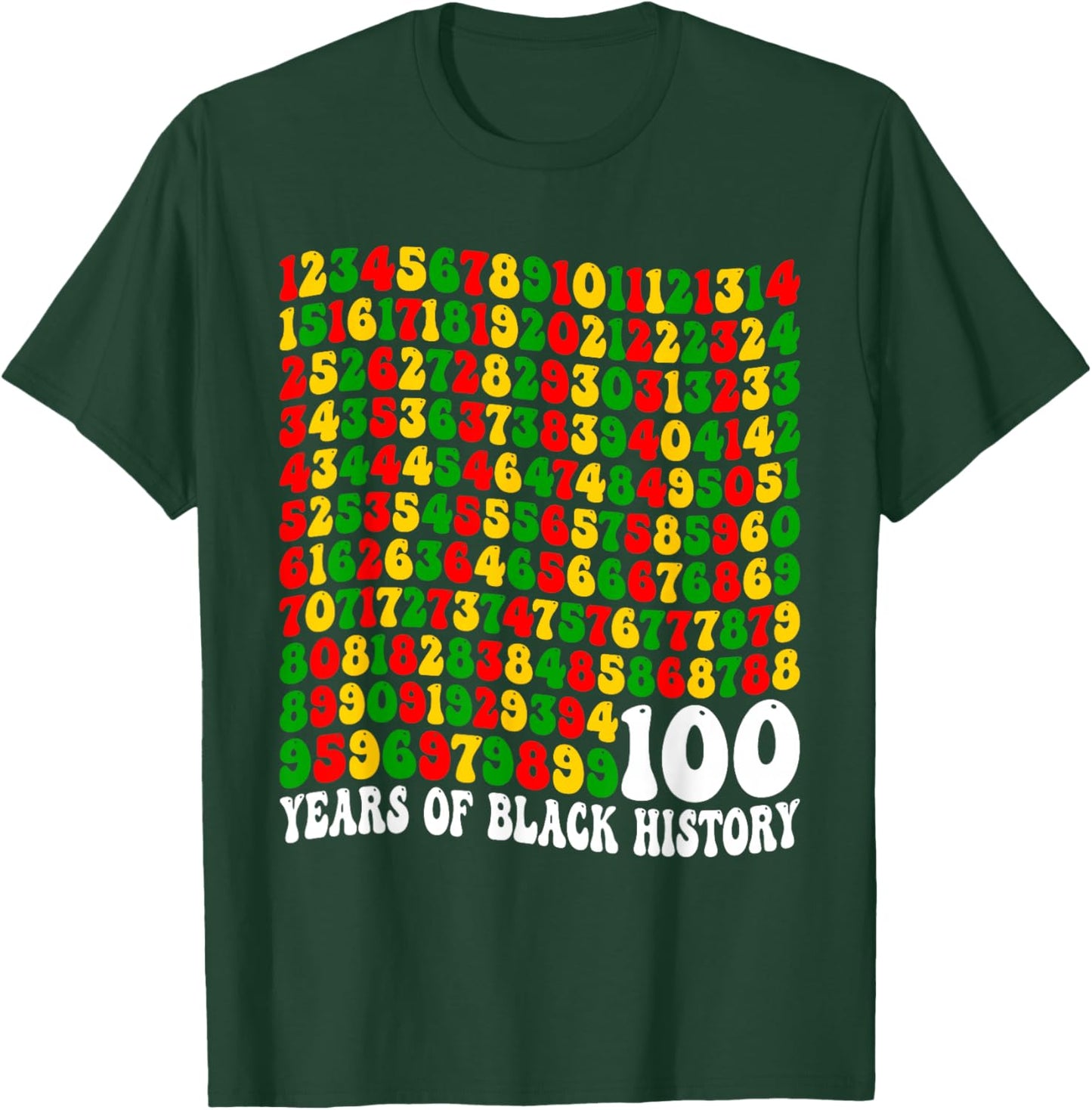 100 Years of Black History Pride African Heritage Teacher T-Shirt - T-Shirt | Forest