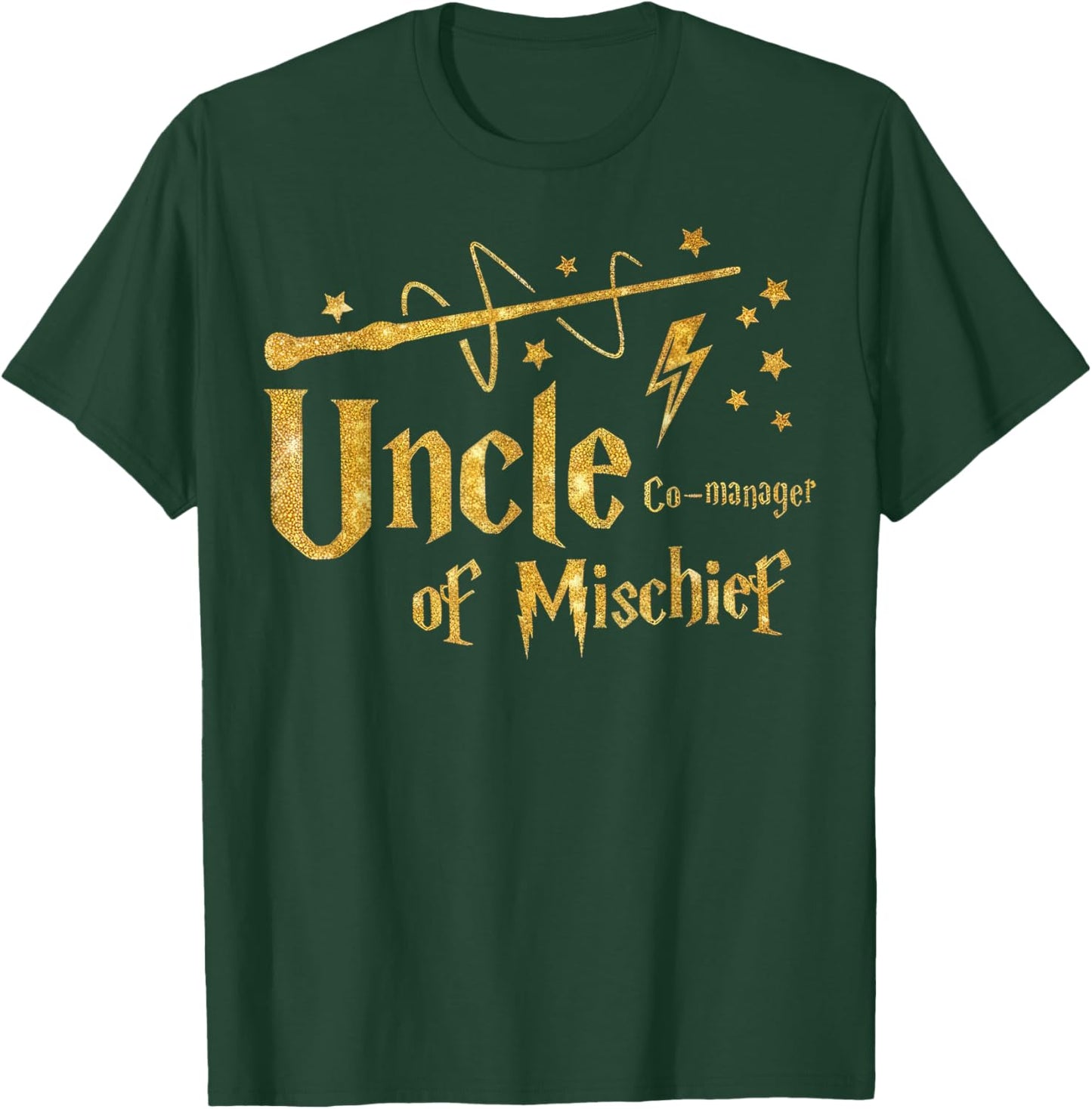 Magical Uncle Manager of Mischief Birthday Family Matching T-Shirt - T-Shirt | Forest