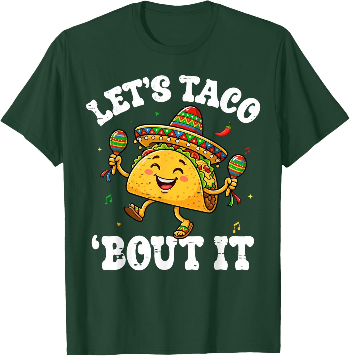 Funny Lets Taco Bout It Women Kids Cinco De Mayo T-Shirt - T-Shirt | Forest