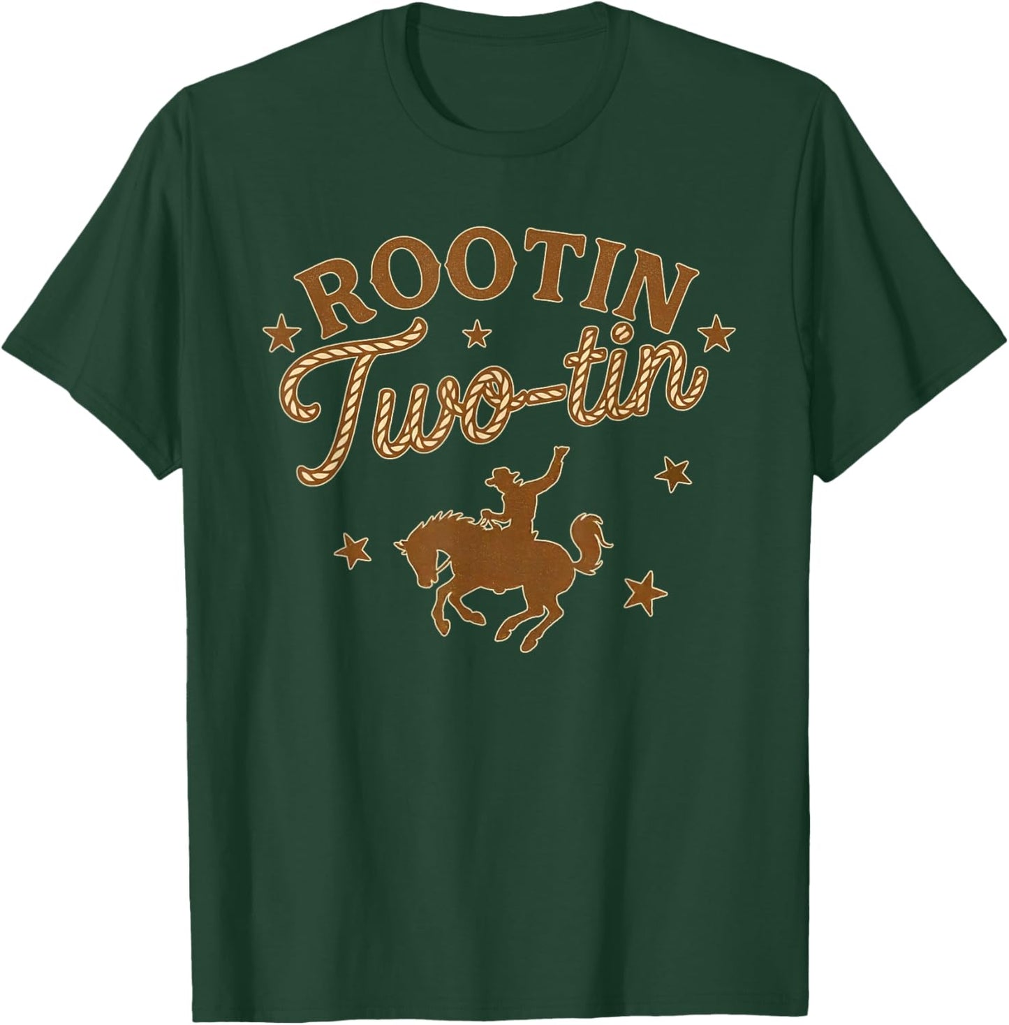 Rootin Two-tin It's My 2nd Birthday Cowboy Rodeo 2 Years Old T-Shirt - T-Shirt | Forest