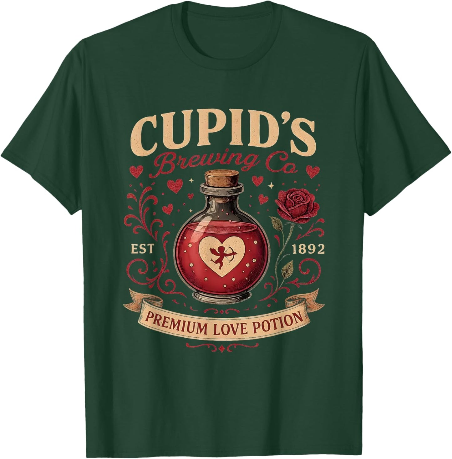 Retro Trendy Valentine Funny Even Cupid Need A Margarita T-Shirt - T-Shirt | Forest