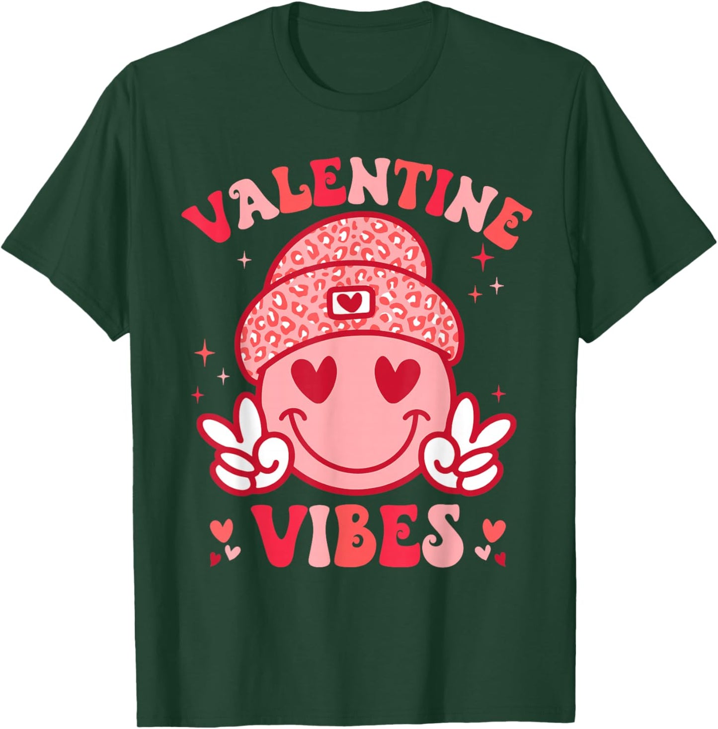 Valentines Vibes Valentines Day for Teens Boys Girls Kids T-Shirt - T-Shirt | Forest