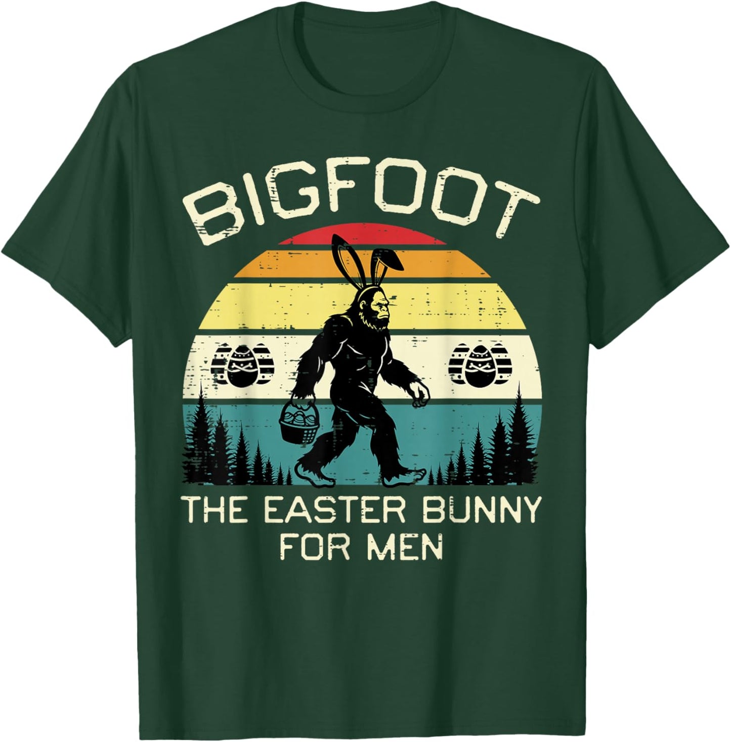 Bigfoot The Easter Bunny Funny Sasquatch Boys Kids T-Shirt - T-Shirt | Forest