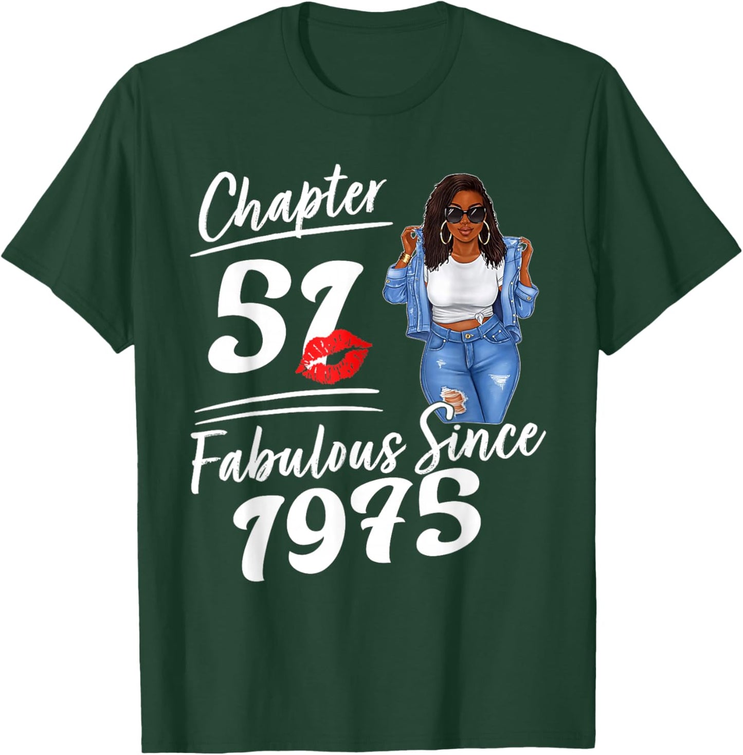 Chapter 51 Fabulous Since 1975 Afro Queen Birthday Girl T-Shirt - T-Shirt | Forest