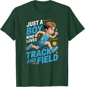 Boys Track and Field T-Shirt - T-Shirt | Forest