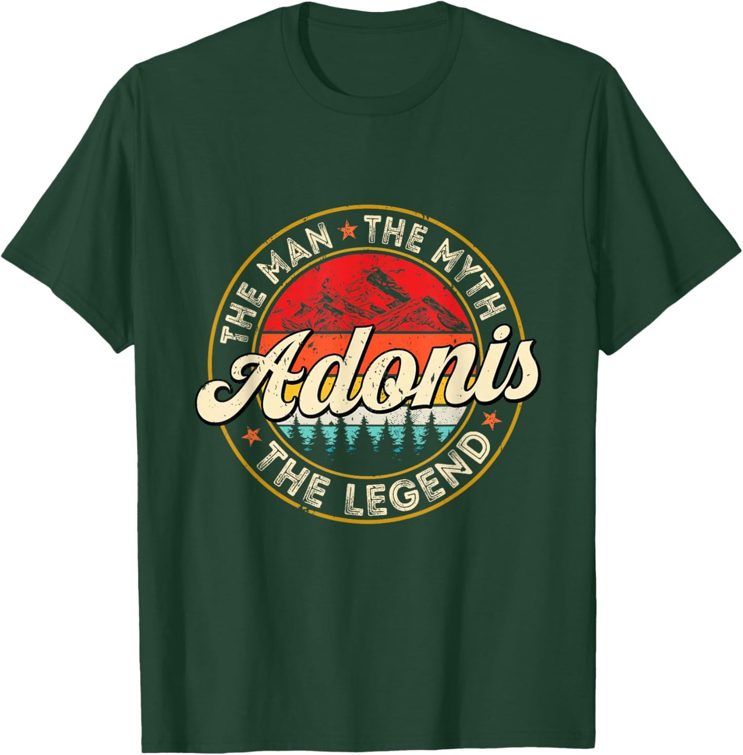 Adonis The Man The Myth The Legend Personalized Name T-Shirt - T-Shirt | Forest