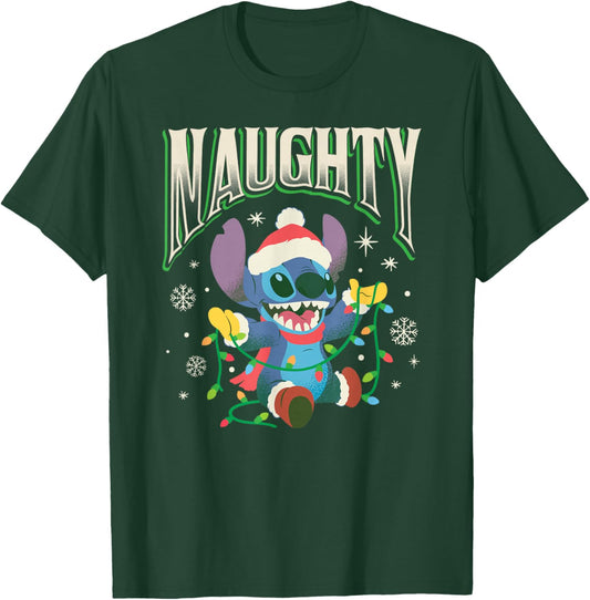 Disney Lilo & Stitch Christmas Season Naughty Stitch T-Shirt - T-Shirt | Forest