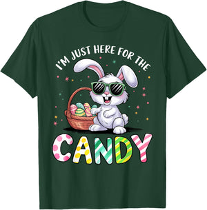 I'm Just Here for Easter Candy Funny Easter for Kid Boy Girl T-Shirt - T-Shirt | Forest