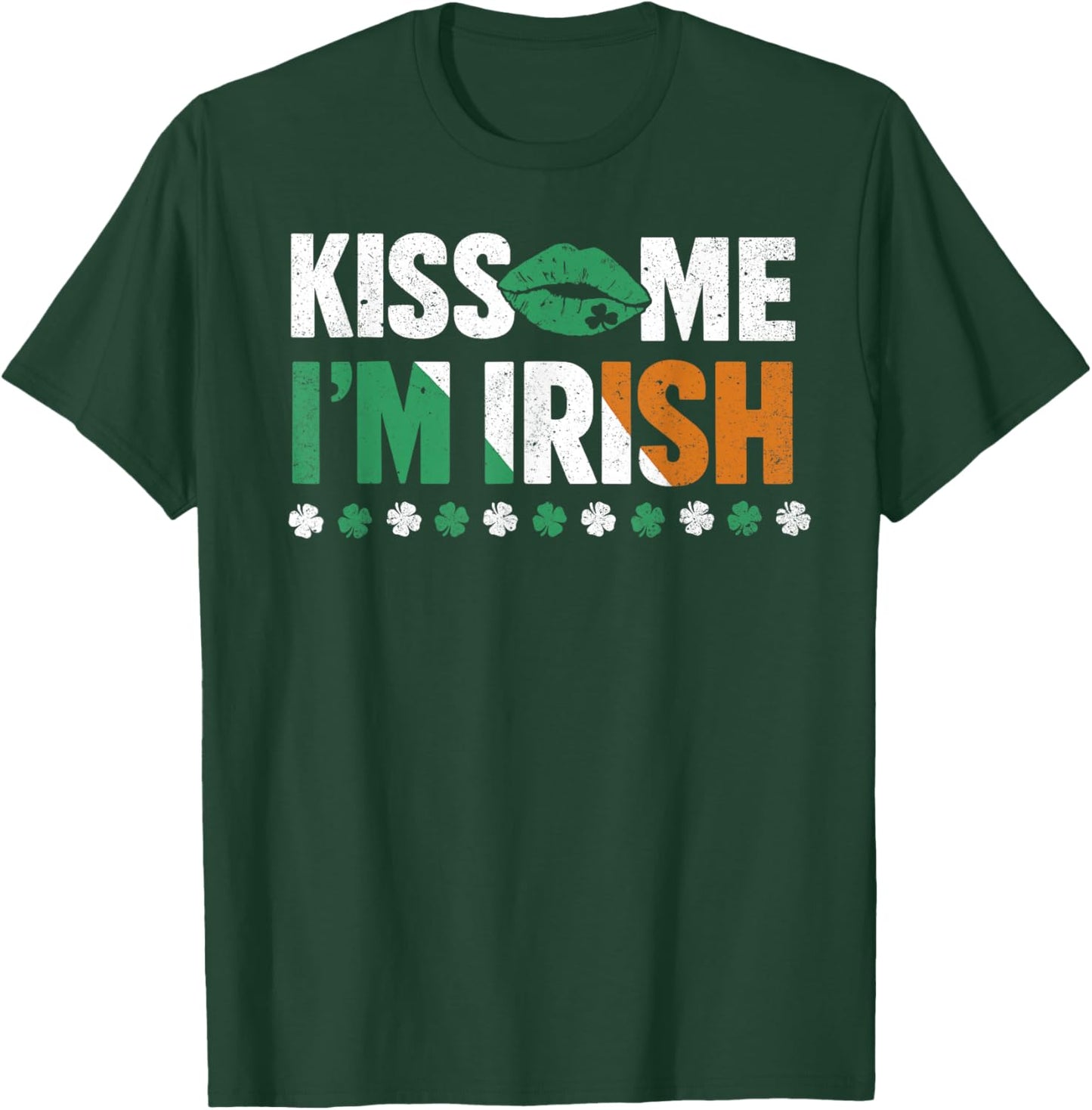 St Patricks Day Kiss Me Im Irish Funny Men Women Kids T-Shirt - T-Shirt | Forest