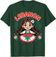 Lebanese Girl Traditional Dress with Flag Colors and Flowers T-Shirt - T-Shirt | Forest