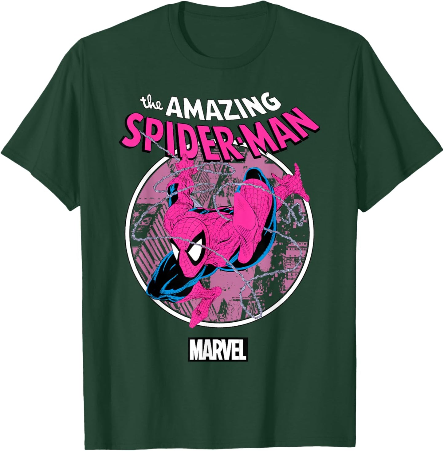 Marvel Comics Spider-Man City Swing Classic T-Shirt - T-Shirt | Forest