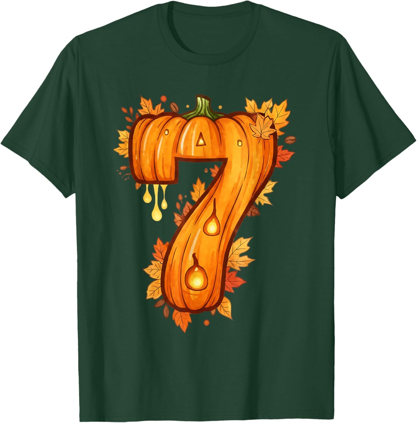 Six Seven Meme 6 7 Autumn Fall Pumpkin Spooky Costume Couple T-Shirt - T-Shirt | Forest