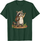 Adorable Backpack Raccoon Camping School Adventure T-Shirt - T-Shirt | Forest