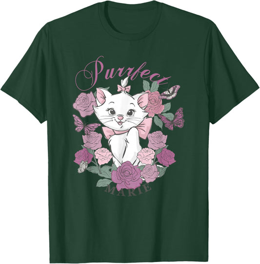 Disney The Aristocats Marie Beautiful Roses Bouquet Portrait T-Shirt - T-Shirt | Forest