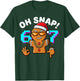 Funny Oh Snap 67 Six Seven Meme Gingerbread Man T-Shirt - T-Shirt | Forest