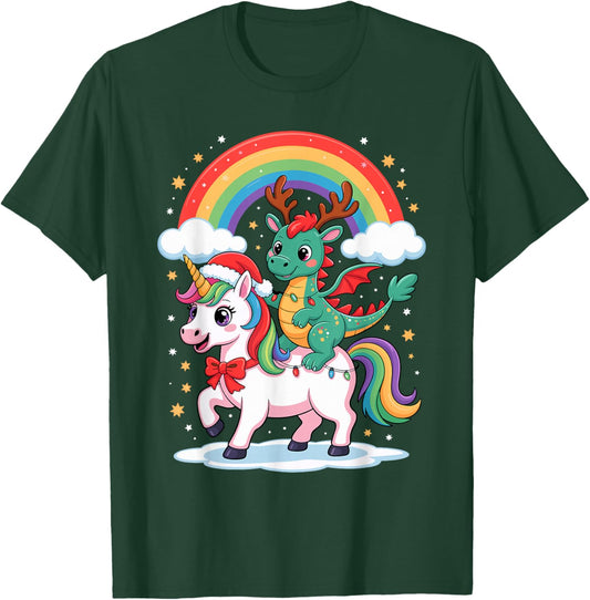 Dragon Unicorn Rainbow Dragons T-Shirt - T-Shirt | Forest