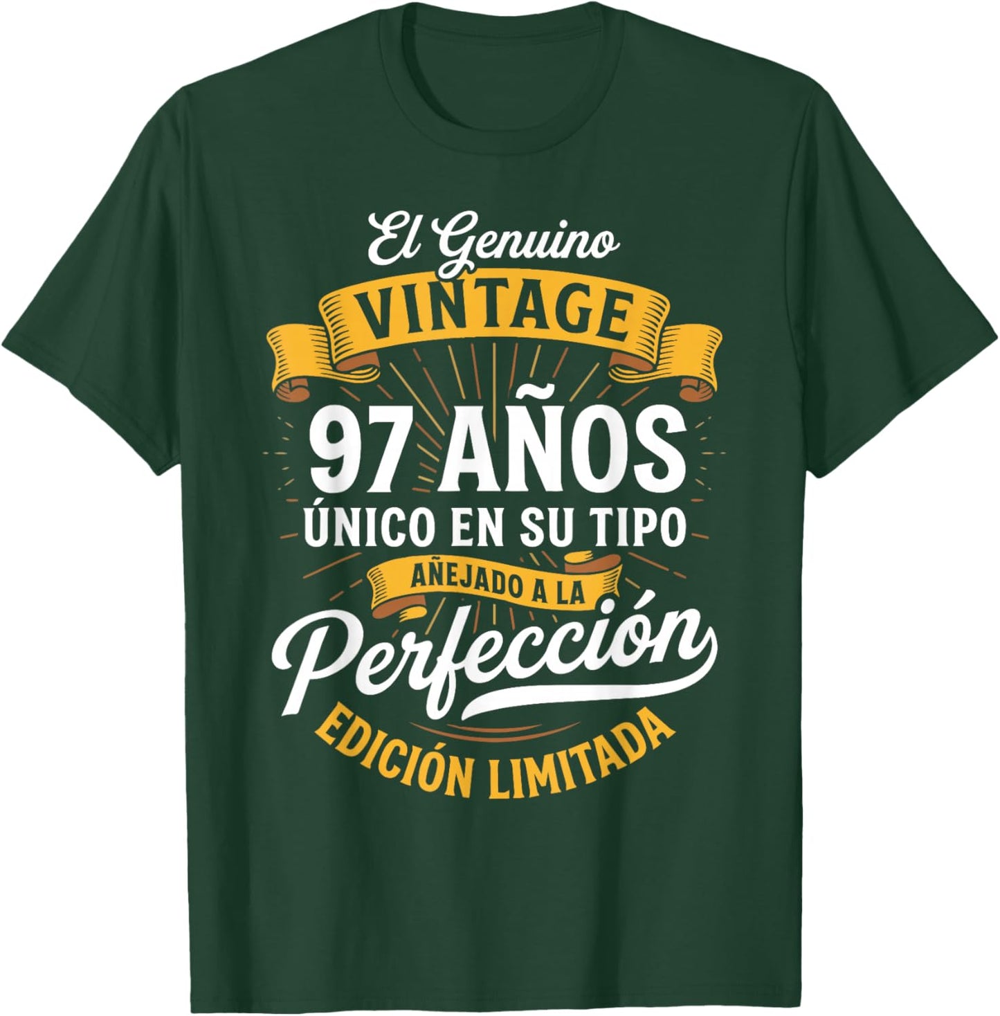 Vintage 97th Birthday Men Funny 97 Birthday Spanish T-Shirt - T-Shirt | Forest