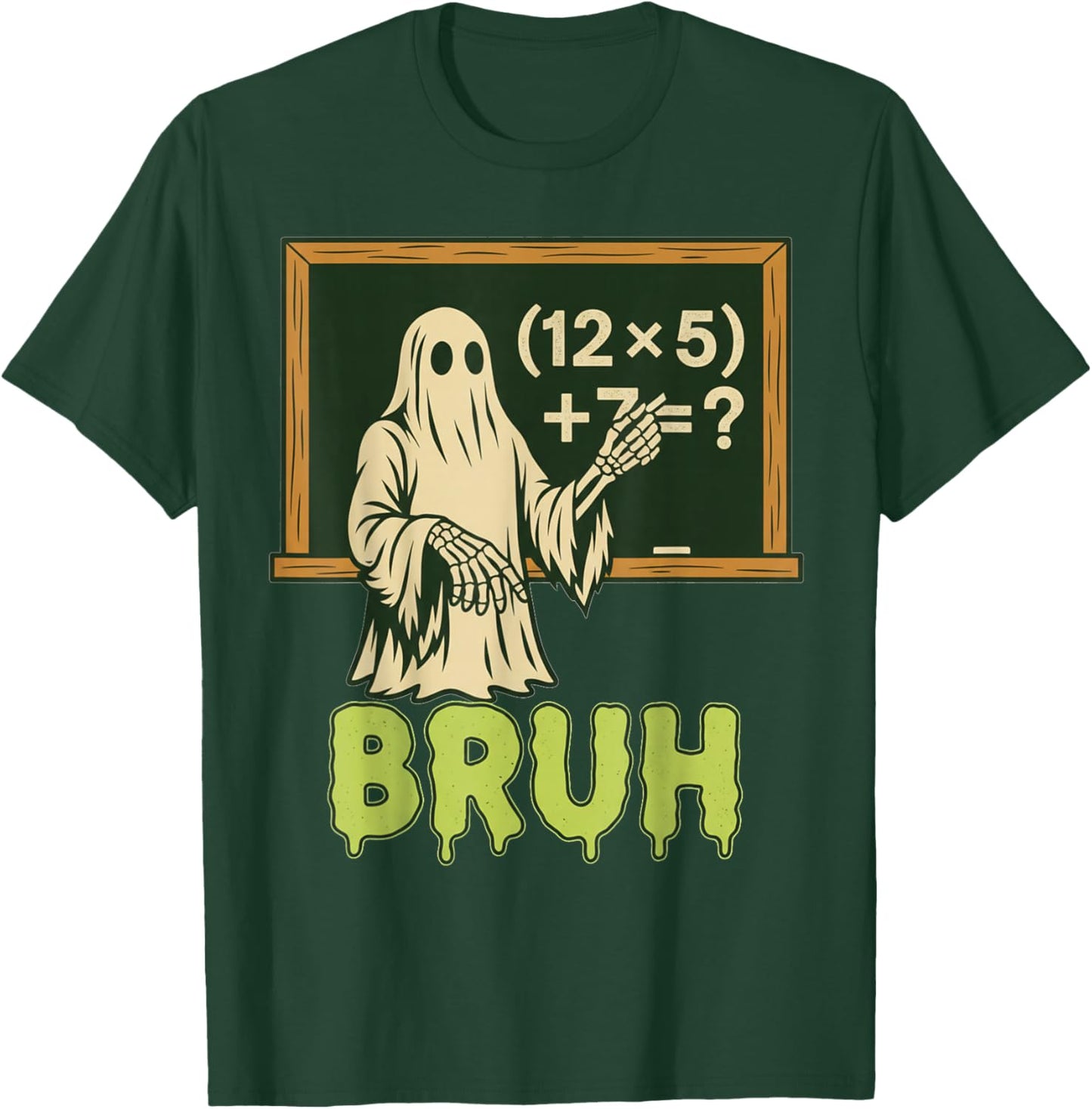 67 Teacher Halloween Ghost Six Seven Meme Brainrot Math Joke T-Shirt - T-Shirt | Forest
