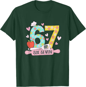 67 Shirt for Lunch Lady 67 Meme Cafeteria Staff Six Seven T-Shirt - T-Shirt | Forest