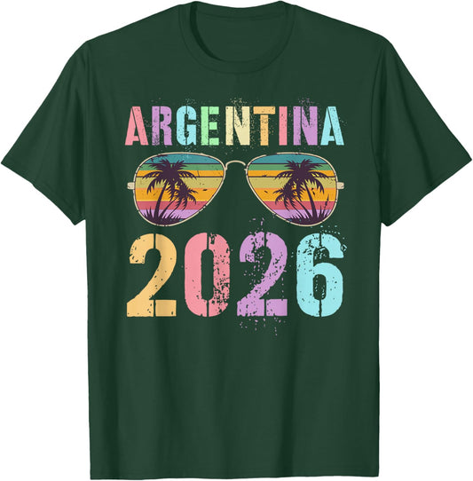 Vintage Argentina 2026 Vacation Surfing Trip Girls Cousins T-Shirt - T-Shirt | Forest