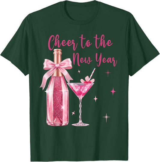 Cheer to The New Year Happy New Year 2026 Party Girl Women T-Shirt - T-Shirt | Forest
