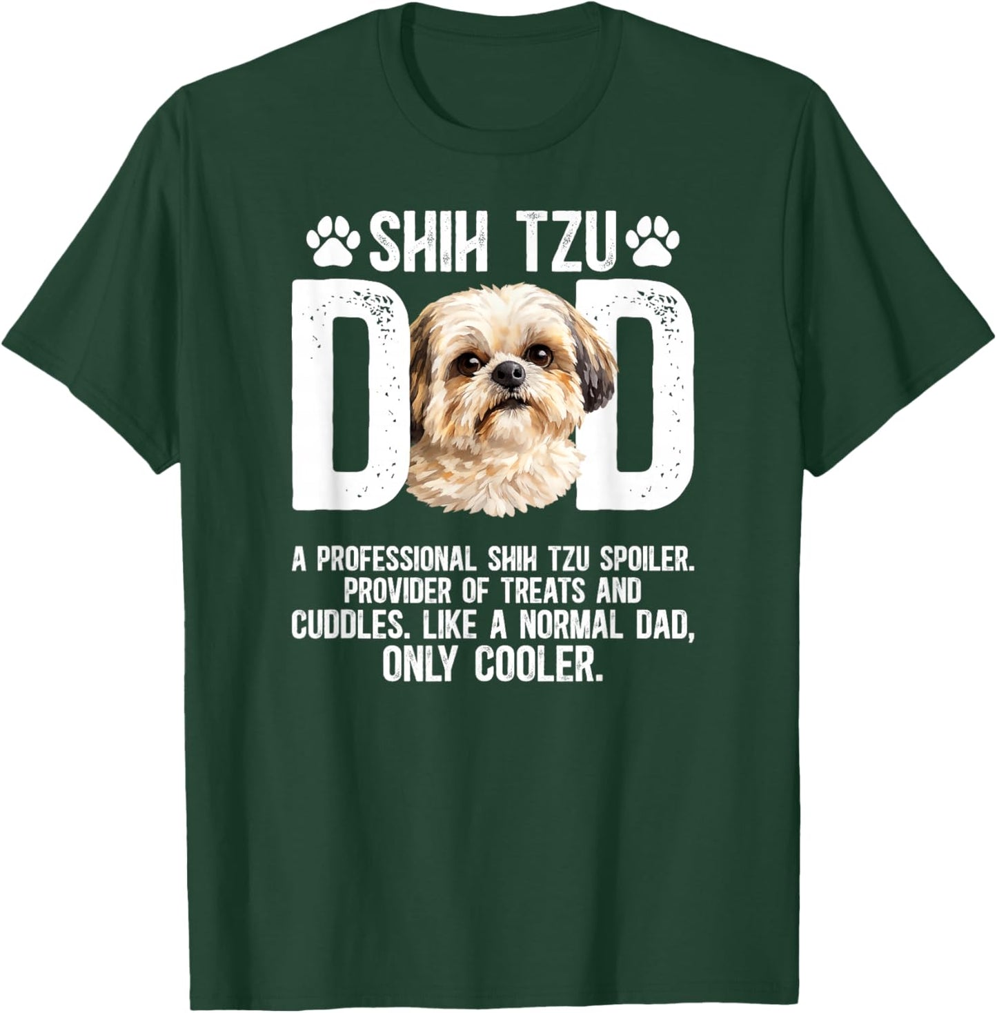 Shih Tzu Dad Definition Dad of A Shih Tzu Father T-Shirt - T-Shirt | Forest