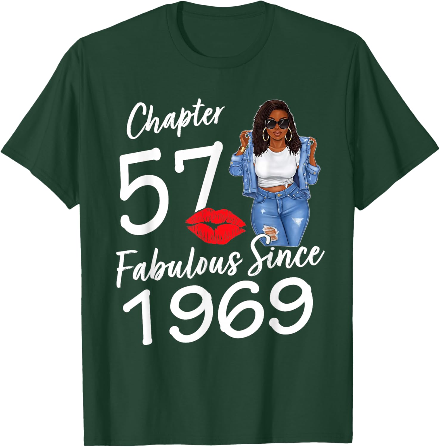 Chapter 57 Fabulous Since 1969 Black Women Birthday T-Shirt - T-Shirt | Forest