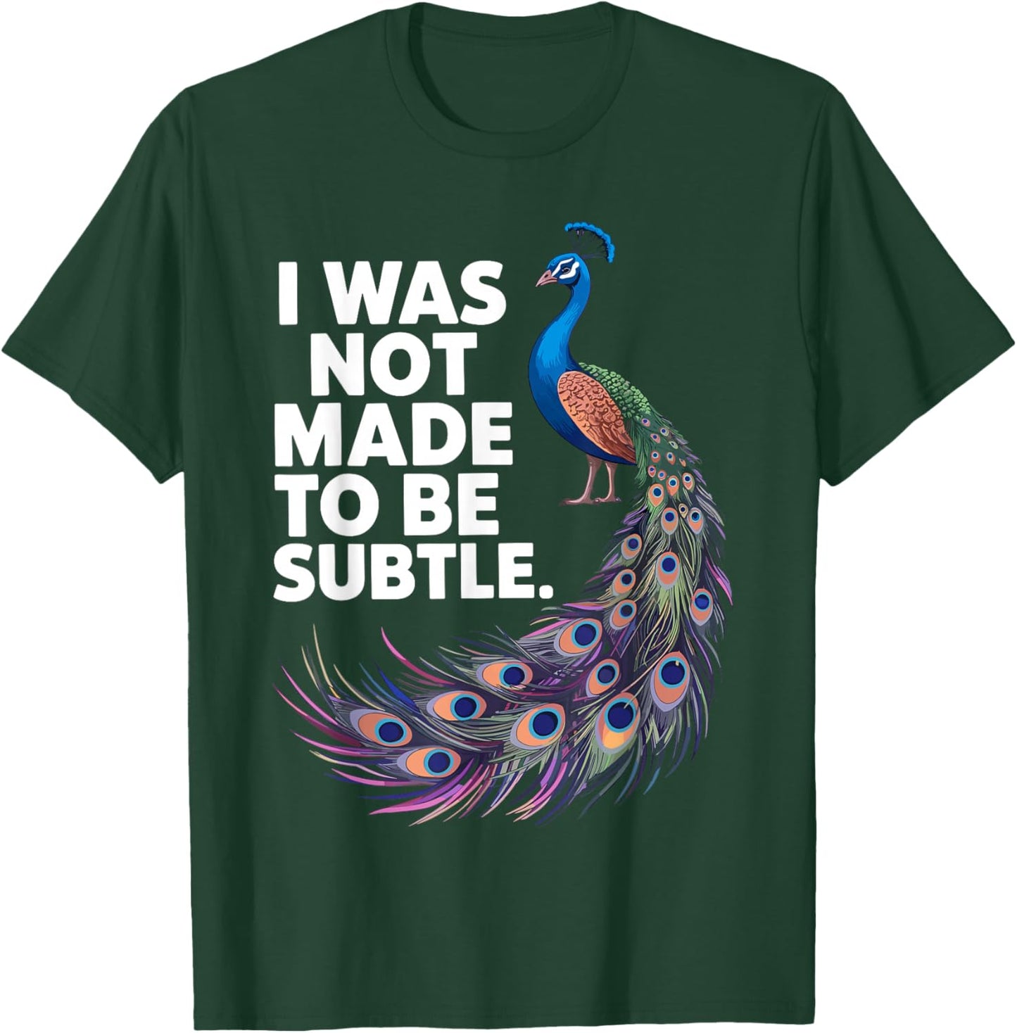 Funny Peacock Art Women Kids Peafowl Peacock Lover T-Shirt - T-Shirt | Forest