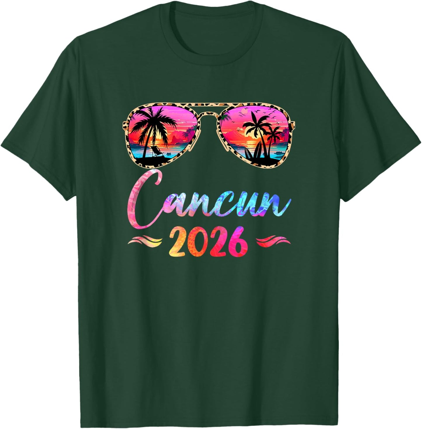 Cancun Vacation 2026 Matching Group Family Summer Trip T-Shirt - T-Shirt | Forest