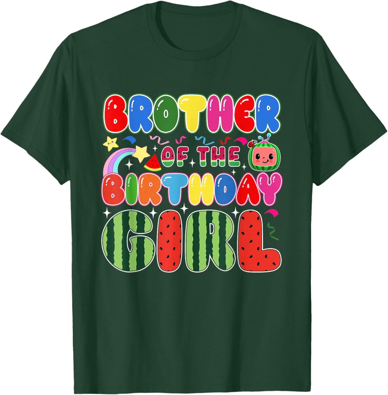 Brother of The Birthday Girl Melon Family Matching Funny T-Shirt - T-Shirt | Forest