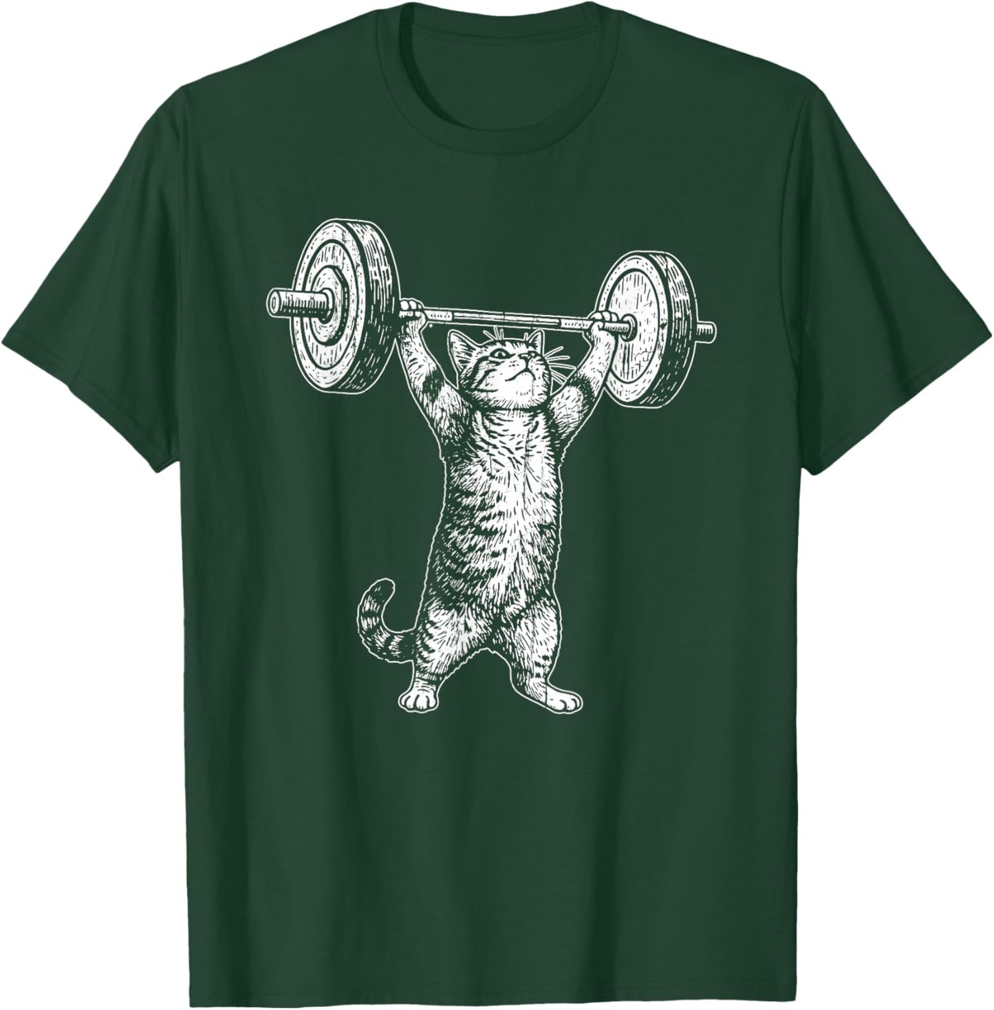 Funny Cat Gym, Cat Workout T-Shirt - T-Shirt | Forest