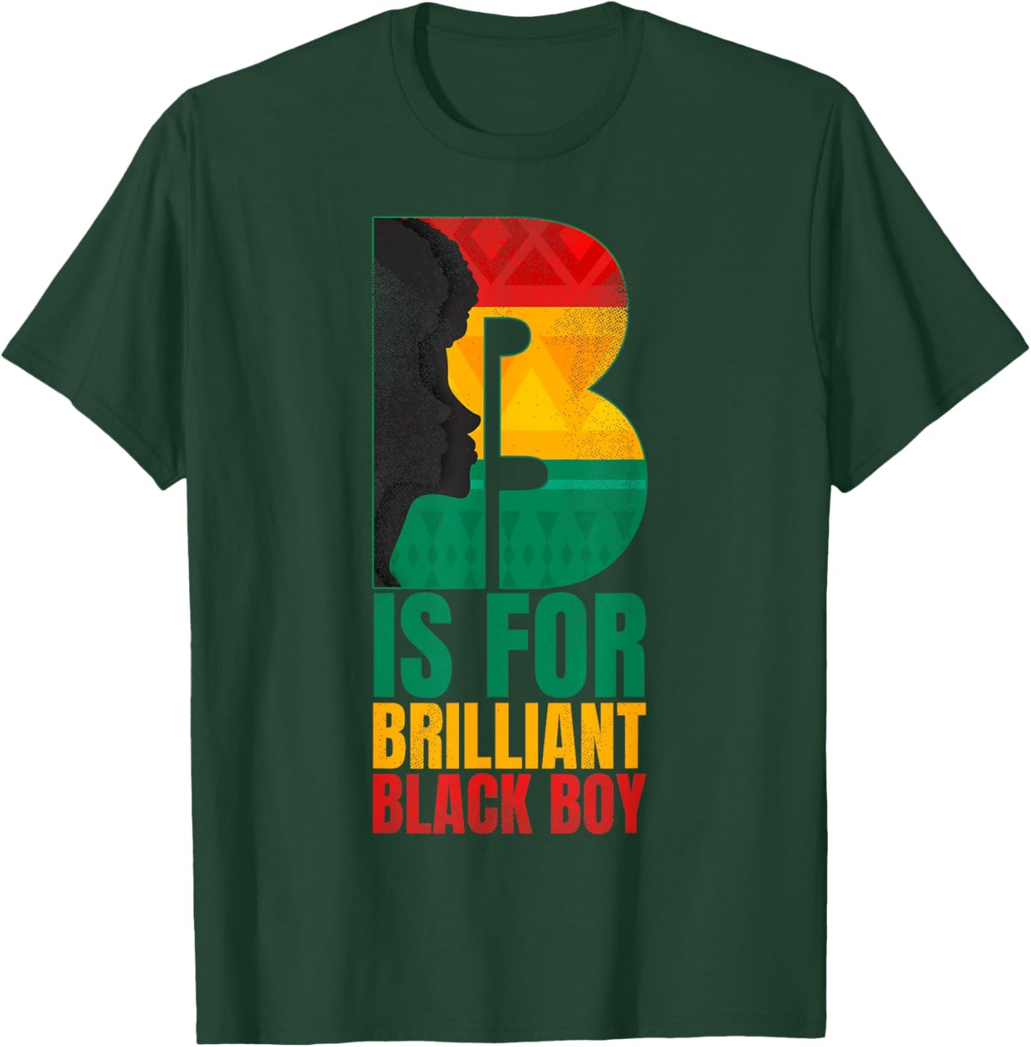 B is for Brilliant Black Boy Black History Month Boys Kids T-Shirt - T-Shirt | Forest