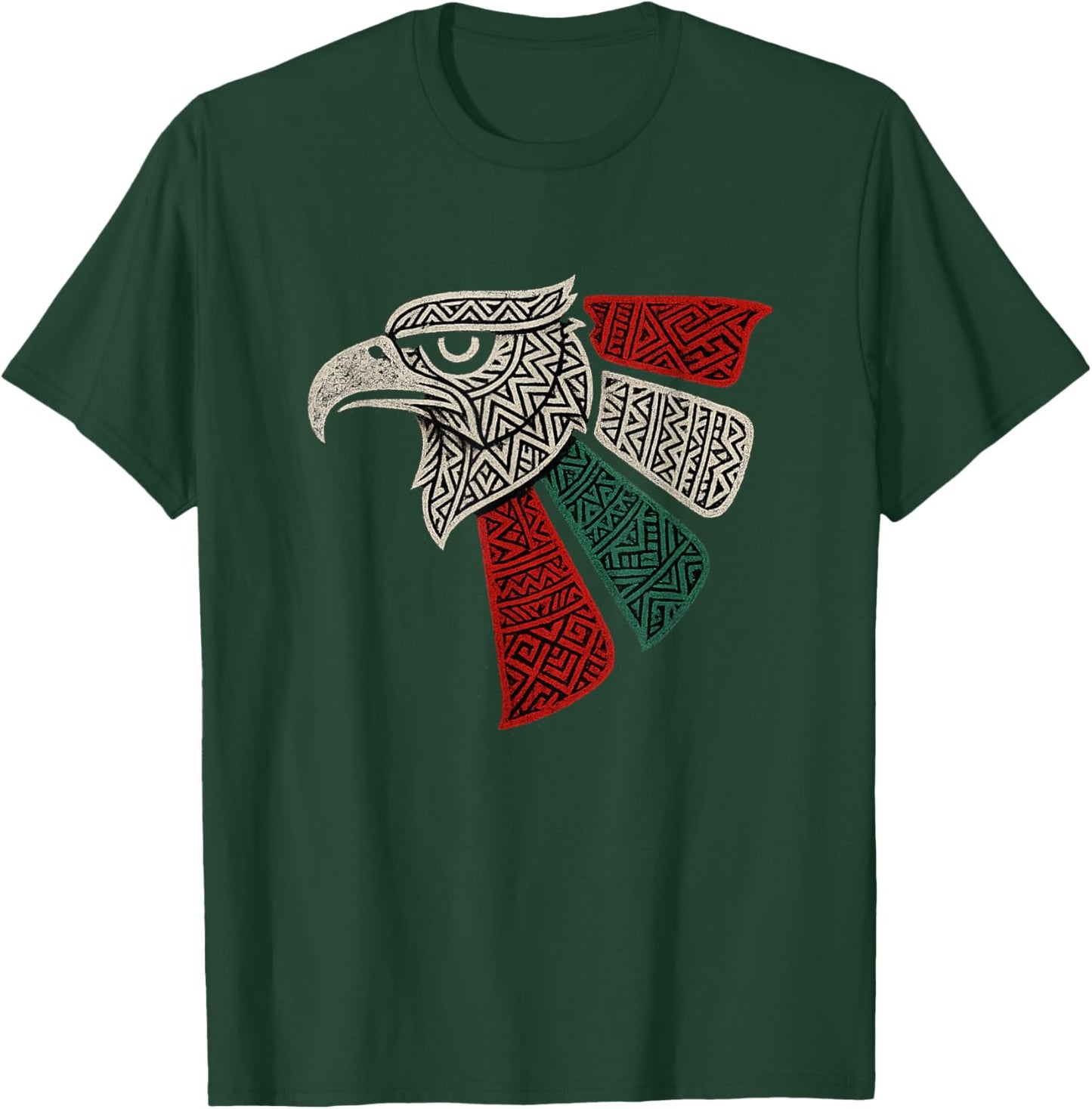 Mexico Flag Mexican Eagle Aztec Style Hecho En Mexico T-Shirt - T-Shirt | Forest