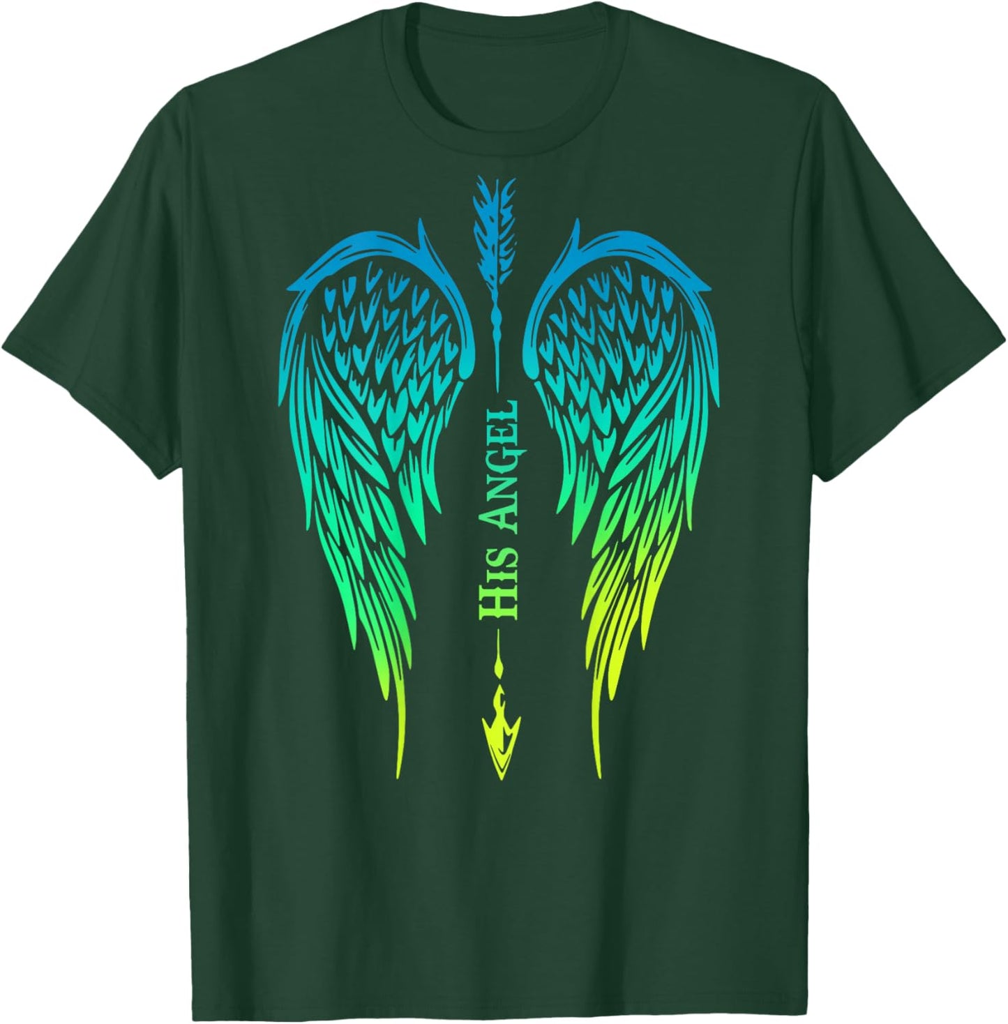 His Angel her Guardian Matching Couple T-Shirt - T-Shirt | Forest