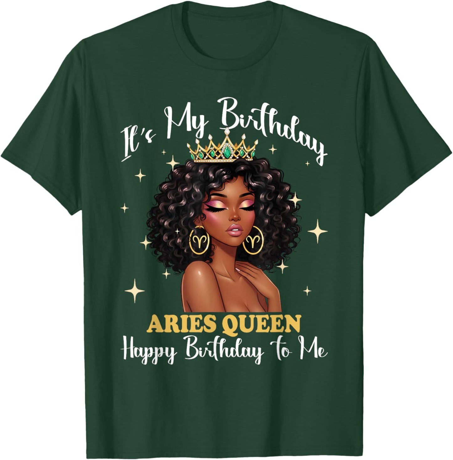 It's My Birthday Aries Queen Women Girl Zodiac Sign T-Shirt - T-Shirt | Forest