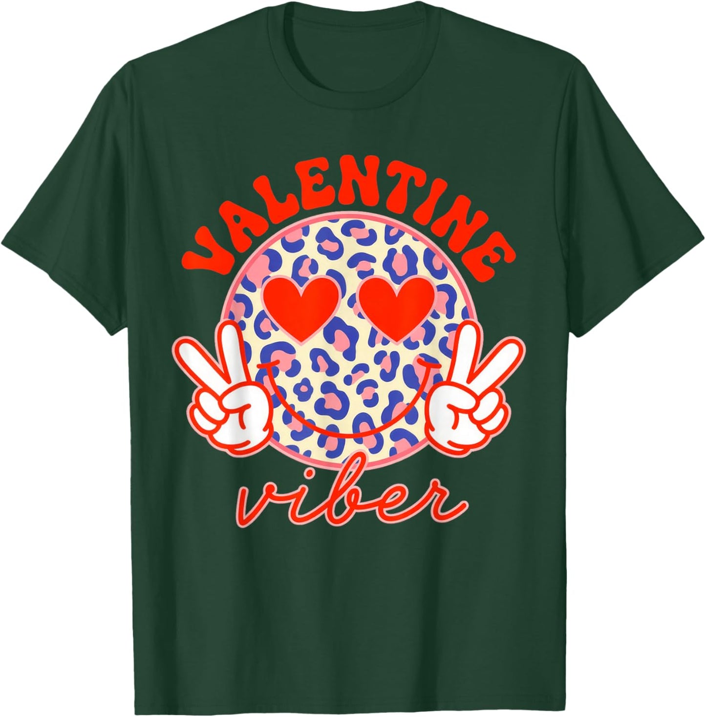 Groovy Valentine Vibes Valentines T-Shirt - T-Shirt | Forest