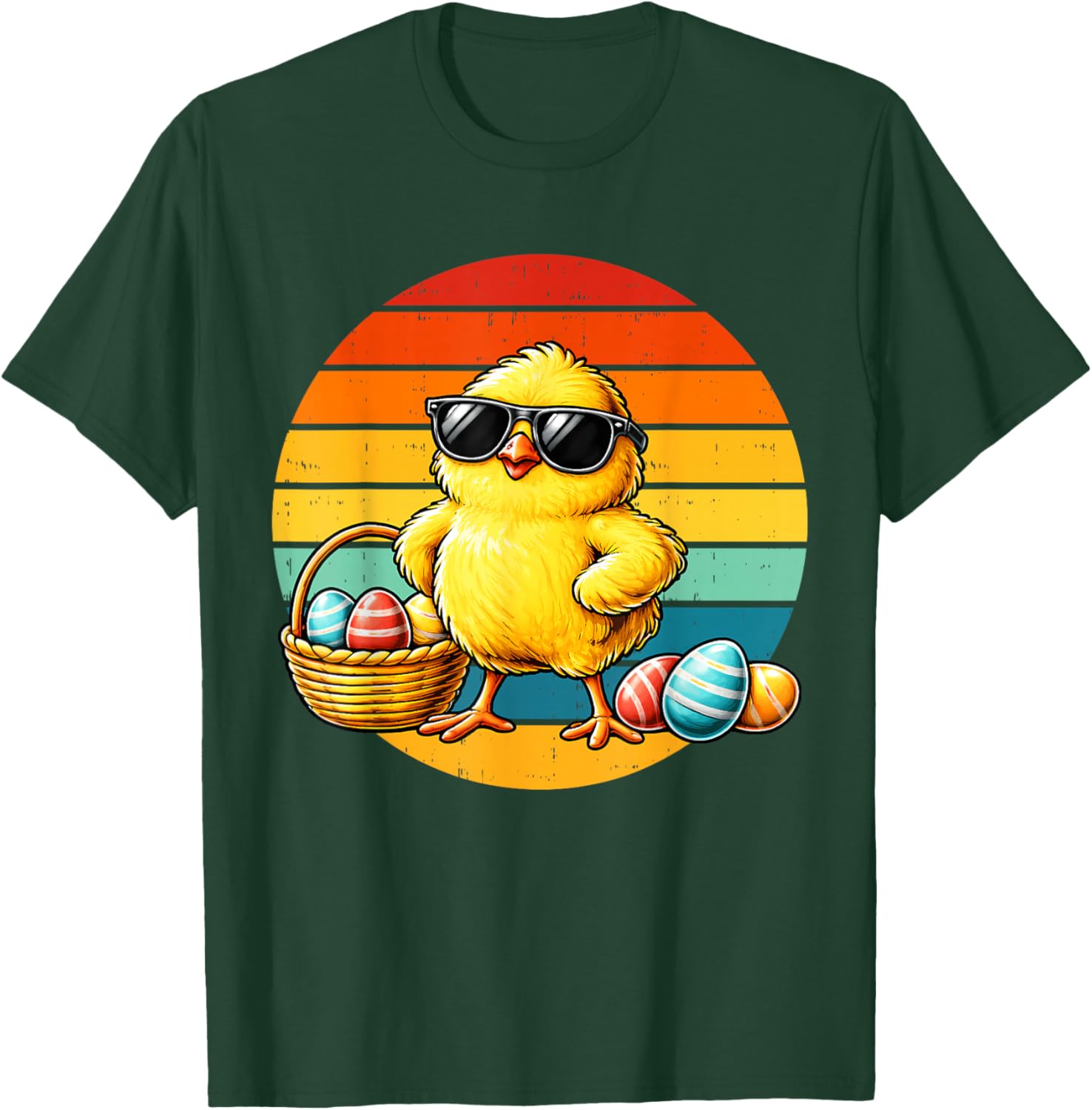 Kids Easter Chick Egg Funny Easter Kid Boys Girl Men Women T-Shirt - T-Shirt | Forest