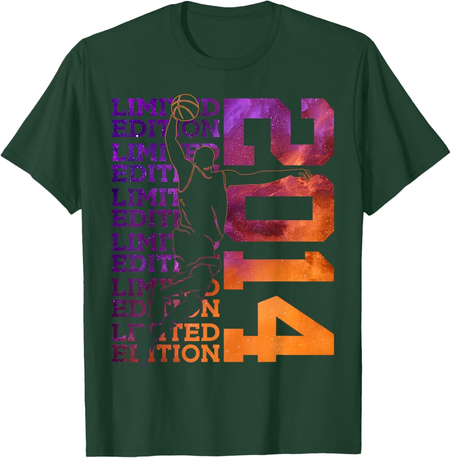 Limited Edition 2014 Basketball 12TH Birthday T-Shirt - T-Shirt | Forest