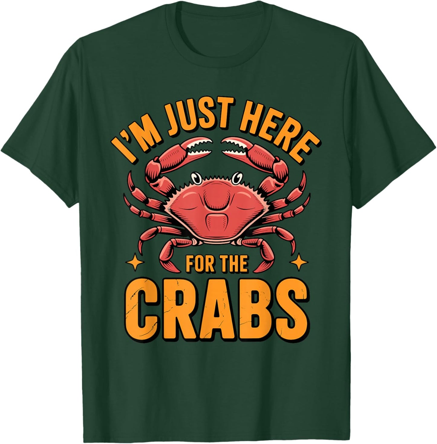 Funny Crab Design Women Adult Crab Seafood Crab Love T-Shirt - T-Shirt | Forest