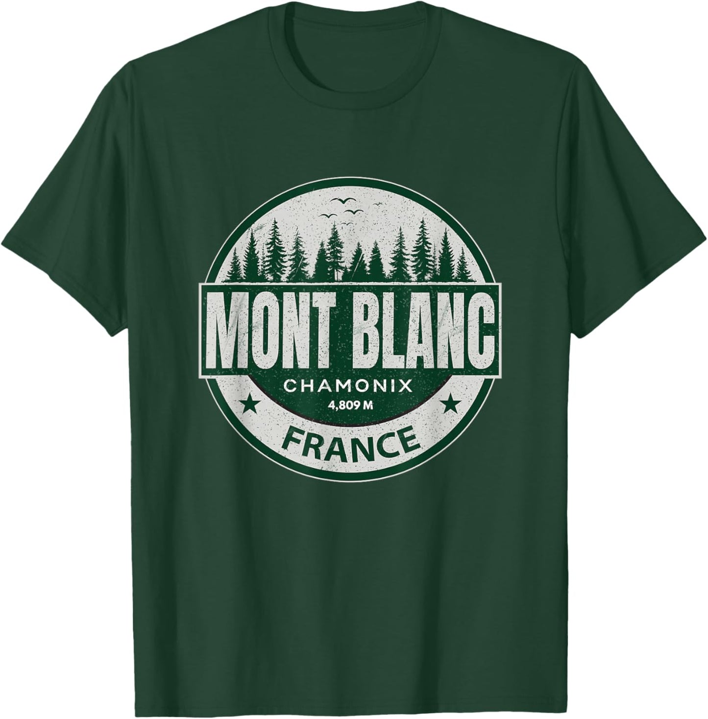 Chamonix Mont Blanc Resort Area Highest Summit in The Alps T-Shirt - T-Shirt | Forest