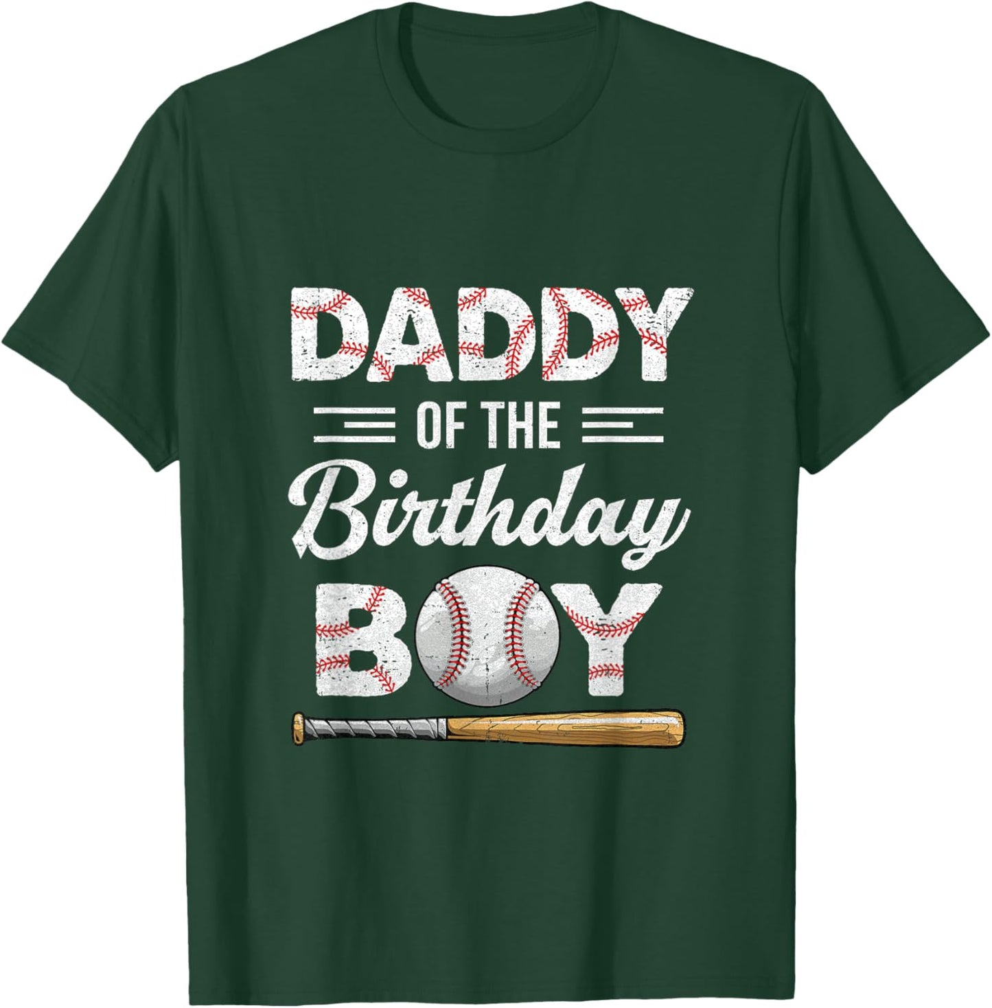 Daddy of The Birthday Boy Baseball Matching Family T-Shirt - T-Shirt | Forest