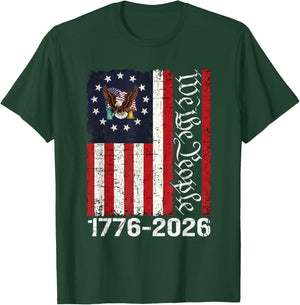 250 Years America Anniversary 250th Independence Day Freedom T-Shirt - T-Shirt | Forest