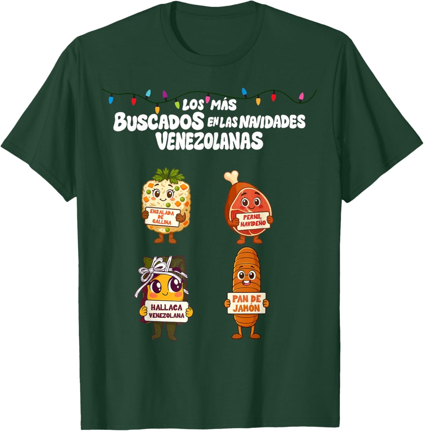 Diseño de comida Venezolana divertida para Navidad T-Shirt - T-Shirt | Forest
