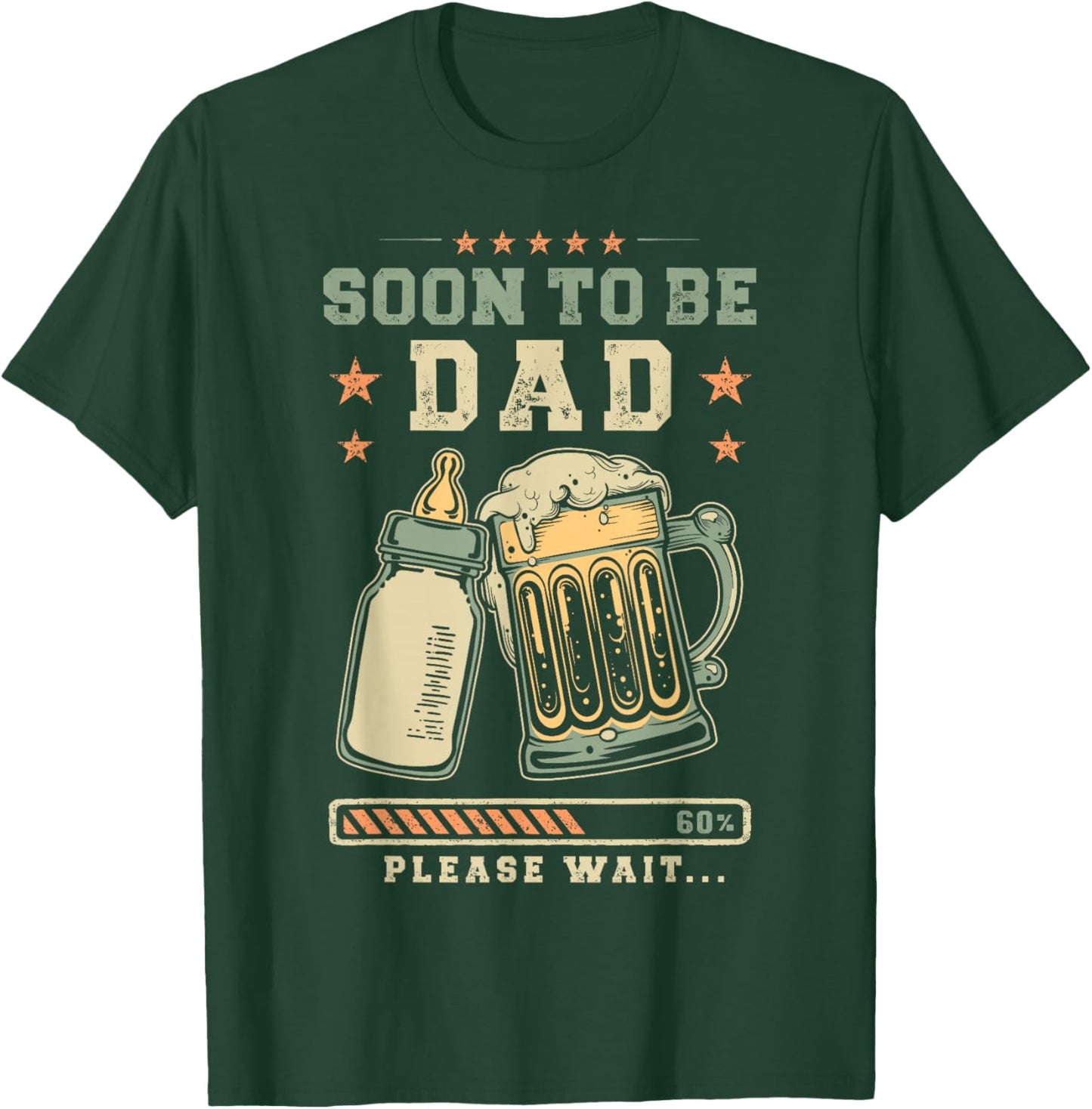 Soon to Be Dad Please Wait Loading Father to Be Reveal T-Shirt - T-Shirt | Forest