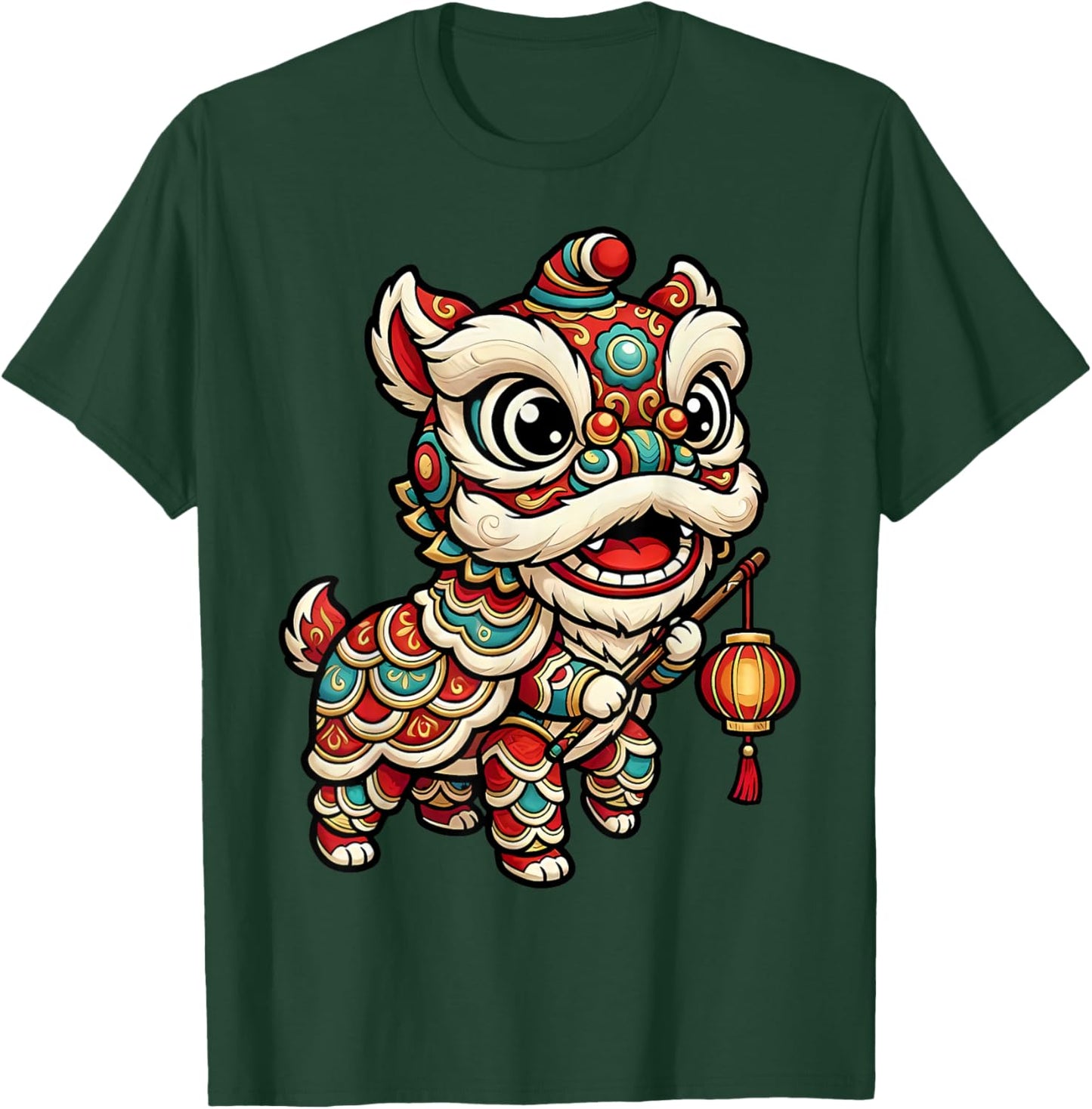 Funny Lion Dance Chinese Fire Horse Lunar New Year 2026 T-Shirt - T-Shirt | Forest